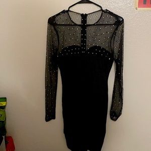 Brand fashion nova size is large black dress